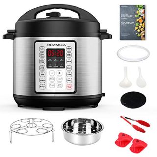 ROZMOZ 14-in-1 Electric Pressure Cooker with Deluxe Accessory Kit, 6 Quart – Fast, Versatile Cooking!