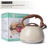 Induction Natural Stone Marble Teapot with Anti-Hot Wooden Handle - Image 5