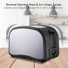 2 Slice Toaster CUSINAID, Black Wide Slot Toaster, 2 Slice - Image 3