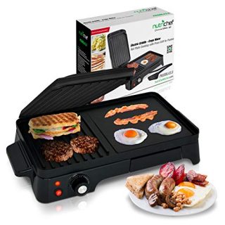 2-in-1 Panini Press Grill Gourmet Sandwich Maker Griddle