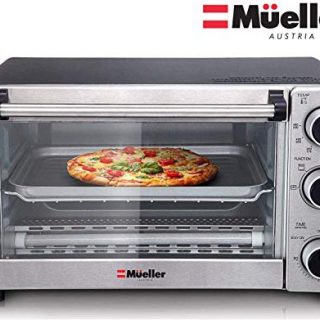 Toaster Oven 4 Slice, Multi-function Stainless Steel Finish with Timer