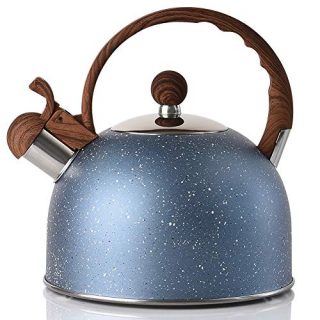 Marble Finish Tea kettle, Stainless Steel Whistling Teapo