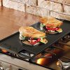 18 Inch Flat Cast Iron Skillet Griddle Pan For Stove Top - Image 3