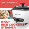 BLACK+DECKER, 6-Cup Cooked/3-Cup Uncooked Rice Cooker and Food Steamer - Image 2
