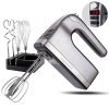 DmofwHi 9-Speed Hand Mixer Electric with Timer and Digital Screen(400W), Kitchen Handheld Mixer with Storage Case and 6 Stainless Steel Attachments  