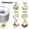 Aroma Housewares Ceramic Rice Cooker/Multicooker, White - Image 3