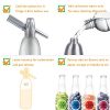 Baskiss Soda Siphon Maker, 1 Liter, Making Carbonated Soda Sparking Water - Image 4