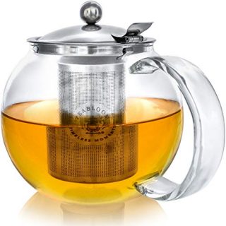 TEABLOOM Stovetop Safe + Lead-Free Glass Teapot Kettle