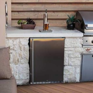 EdgeStar KC7000SSOD Full Size Tower Cooled Built-In Outdoor Kegerator - Stainless Steel