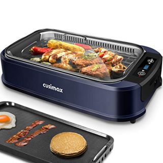 Indoor Grill Electric Grill Griddle CUSIMAX Smokeless Grill