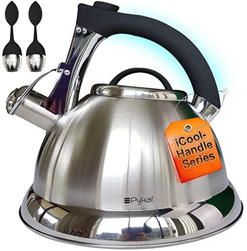 Teapot for ALL Stovetops Whistling Tea Kettle with iCool