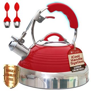 Whistling Tea Kettle Red Hotness with iCool-Handle Technology