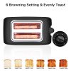 2 Slice Toaster CUSINAID, Black Wide Slot Toaster, 2 Slice - Image 2