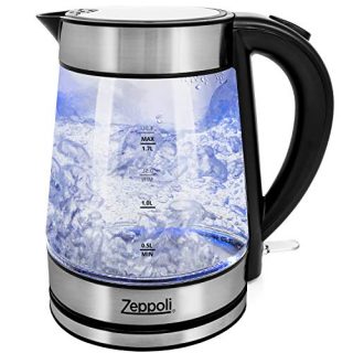 Glass Tea Kettle (1.7L) Fast Boiling and Cordless