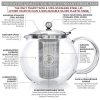 TEABLOOM Stovetop Safe + Lead-Free Glass Teapot Kettle - Image 3