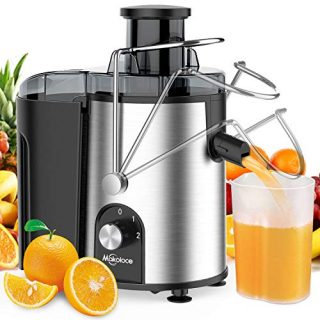 Centrifugal Juicer Machines, Makoloce 600W Juice Extractor with Titanium-plated Blades & 2-Layer Filter, High Juice Yield, Easy to Clean, Anti-Drip,100% BPA-Free, Included Brush