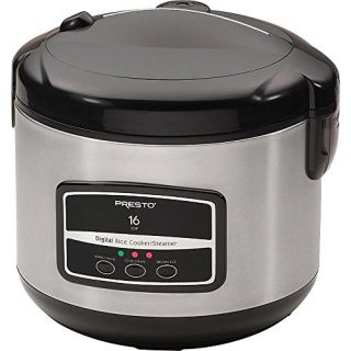 Presto 05813 16-Cup Digital Stainless Steel Rice Cooker/Steamer