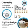 Aroma Housewares Ceramic Rice Cooker/Multicooker, White - Image 6