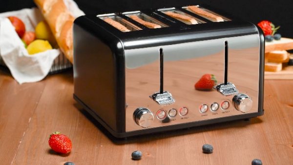 4 Slice Toaster, CUSIBOX Stainless Steel Toaster with Bagel - Image 7