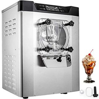 VEVOR Commercial Ice Cream Machine 1400W 20L/5.3Gal Per Hour Hard Serve Yogurt Maker with LED Display Perfect for Restaurants Snack Bar supermarkets, Sliver