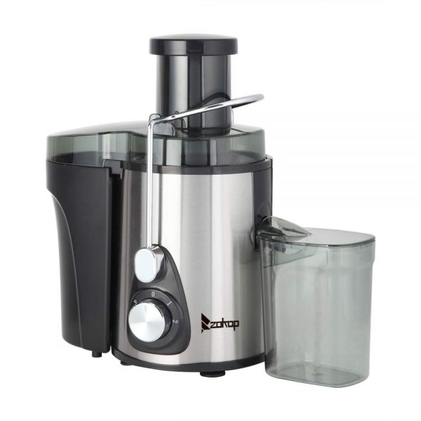 Juicer Machine 600W Easy Clean High Yield With 3" Feed Chute, Compact Stainless Steel Juice Extractor With Safety Lock Anti-drip Design For Fruit Vegetable, BPA-Free