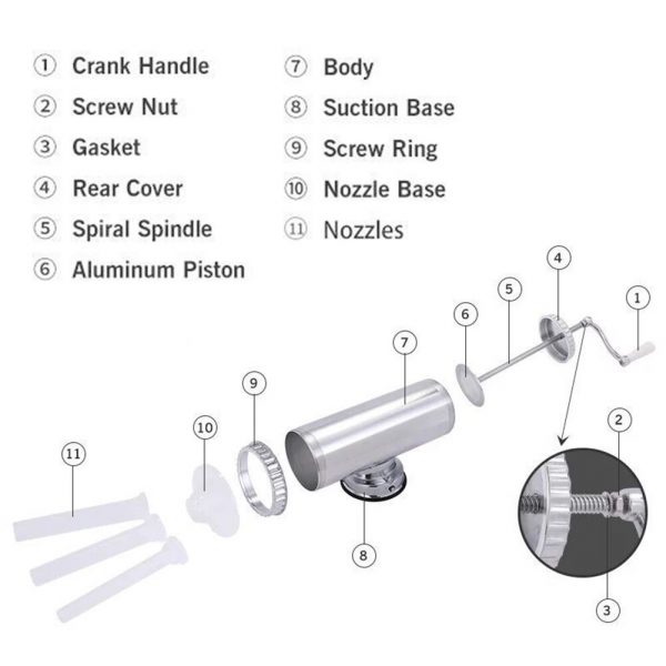 Sausage Stuffer Meat Grinder Manual Maker - Image 3