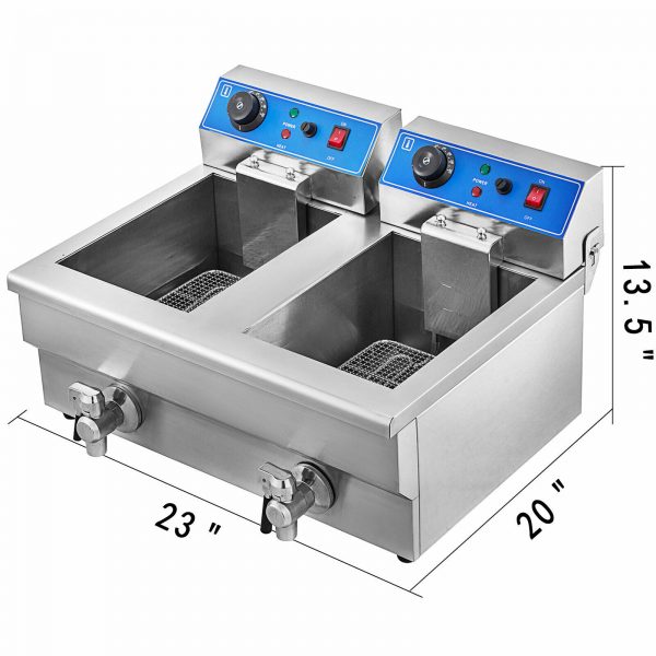 Electric Deep Fat Chip Fryer Dual Tank - Image 3