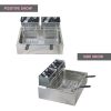 Double Oil Cylinder Electric Deep Fryer French Fries