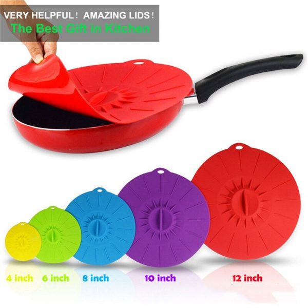 Silicone Cooking Pot Pan Lid Silicone Fresh Cover - Image 2