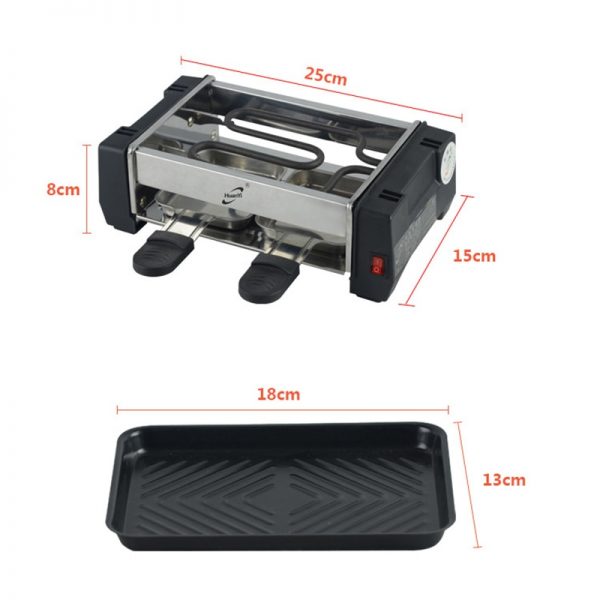 1000W Non-stick Barbecue Electric Raclette Grill - Image 3