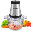 Homgeek Meat Grinder, Food Chopper Processor with 5 Cups & 300-watt, for Mincing, Chopping, Grinding, Blending and Meal Prep