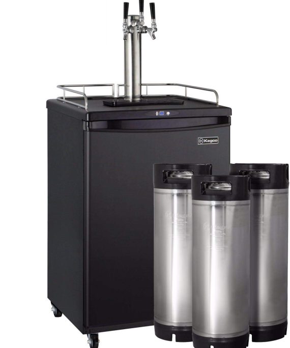 Kegco Kegerator, With Kegs, Black