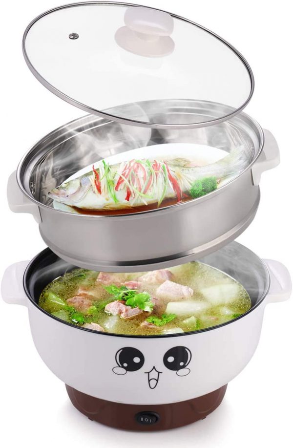 Electric Hot Pot, 4 in 1 Multifunction Electric Cooker Skillet