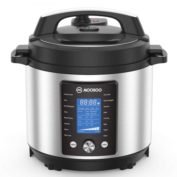 15-in-1 Electric Pressure Cooker and Canner, Instant Digital Pressure Pot with Time Delay Function, 6 Quart, Stain-Resistant Slow Cooker, Steamer, Saute, Yogurt Maker, Egg Cook, Sterilizer, Warmer, Rice Cooker with ETL Certified, Deluxe Accessories and Re