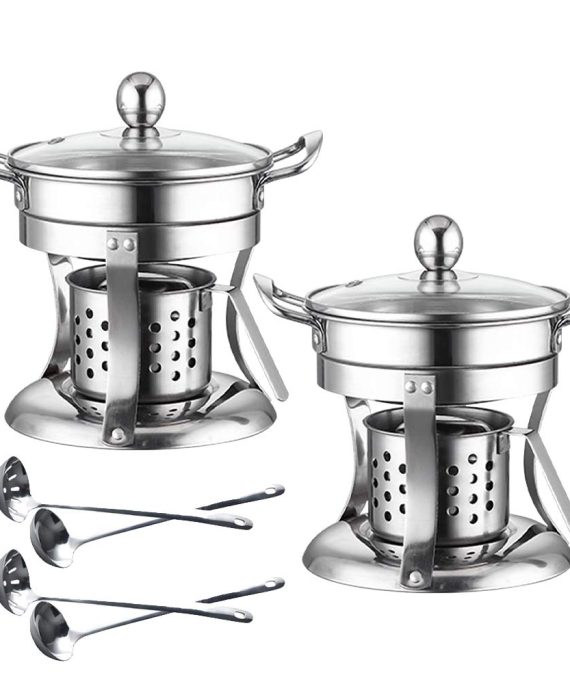 2 Pack Shabu hot pot Stainless Steel