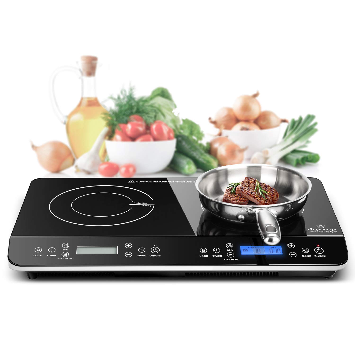 Duxtop LCD Portable Double Induction Cooktop, 1800W Best Offer