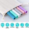 15 Pack Food grade Silicone Straws Reusable Flexibl - Image 2