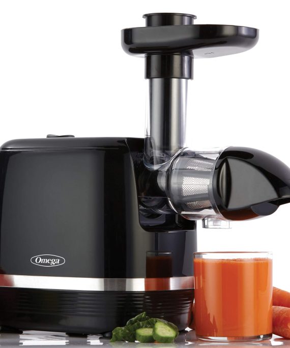 Omega H3000D Cold Press 365 Juicer Slow Masticating Extractor Creates Delicious Fruit Vegetable and Leafy Green High Juice Yield and Preserves Nutritional Value, 150-Watt, Black