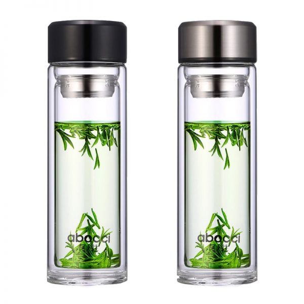 Glass Double-layer Glass Transparent Anti-scalding Filter Cup - Image 2