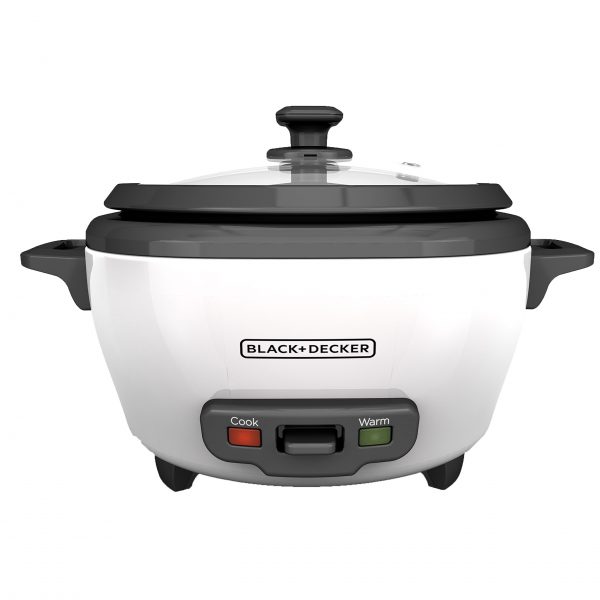 BLACK+DECKER RC506 6-Cup Cooked/3-Cup Uncooked Rice Cooker and Food Steamer, White