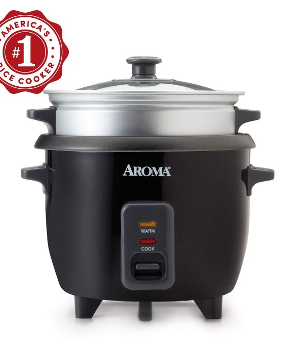 Aroma Housewares ARC-363-1NGB 2-6 cups Cooked Rice cooker, Steamer, Multicooker, Silver