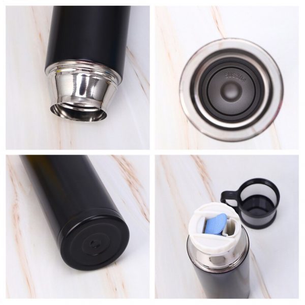 Stainless Steel Vacuum Flask Transparent Cover Large - Image 5