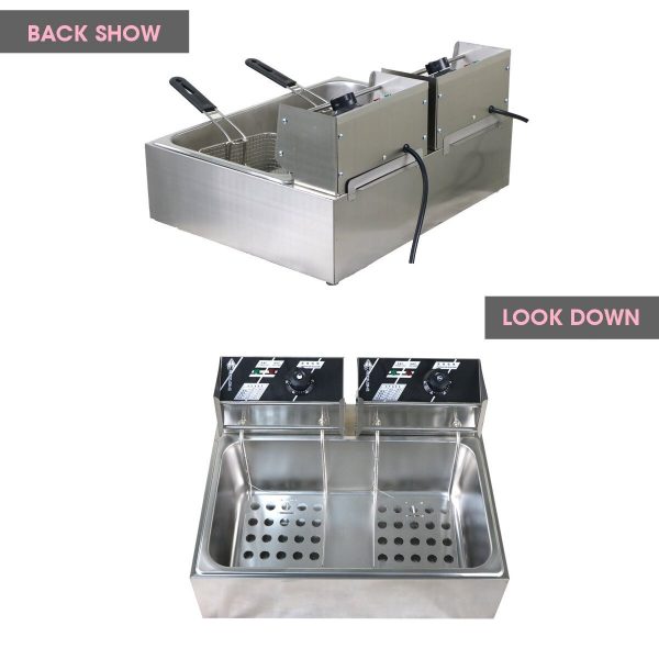 Double Oil Cylinder Electric Deep Fryer French Fries - Image 3
