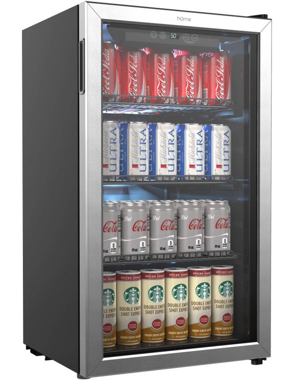 120 Can Mini Fridge with Glass Door