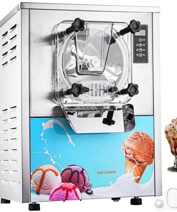 VEVOR 1400W Commercial Ice Cream Machine 5.3Gallon per Hour Hard Serve LED Display Auto Shut-Off Timer Perfect for Restaurants Snack Bar Supermarkets, Sliver