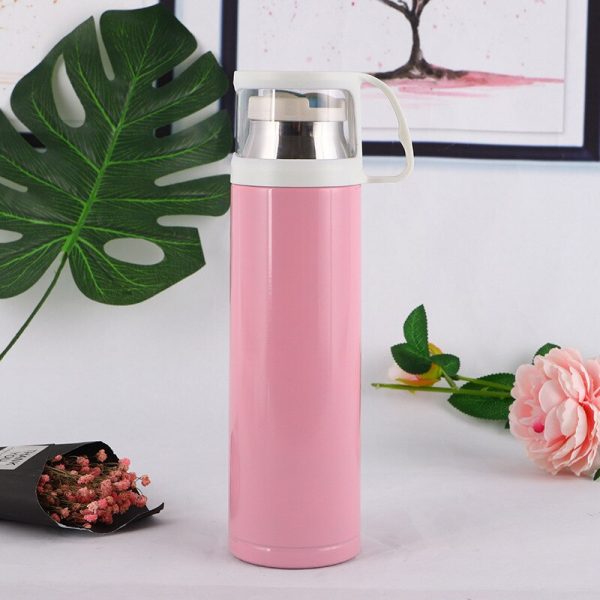 Transparent Cover Outdoor Sports Insulated Water Bottle Flask - Image 3