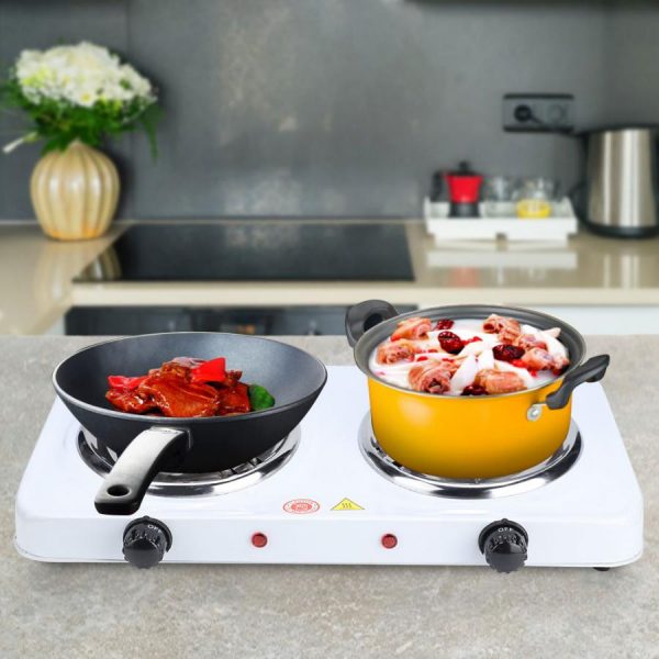 Double Burners Electric Stove Hot Cooker Countertop - Image 3