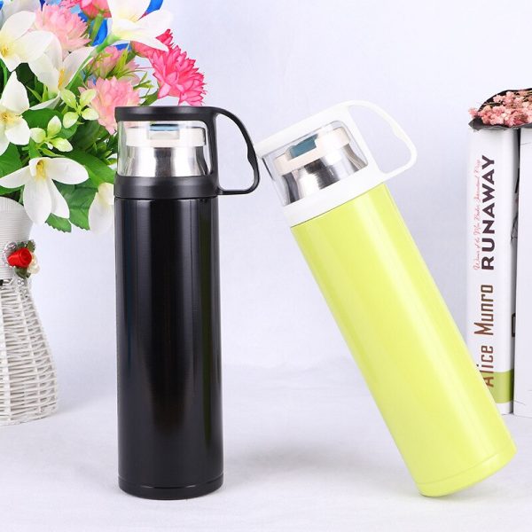 Stainless Steel Vacuum flask with Transparent Cover Thermos cup - Image 3
