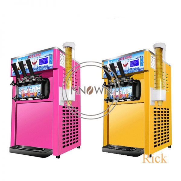 Commercial Air-Cooling Soft Ice Cream Machine - Indulge in 3 Irresistible Flavors, 16L/H Output for Sweet Cone Delights - Image 2