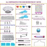 186 Pcs Cake Decorating Supplies-kit with Metal Cake Turntable - Image 8